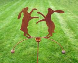 Boxing Hares Garden Rocker DS - thumbnail 2