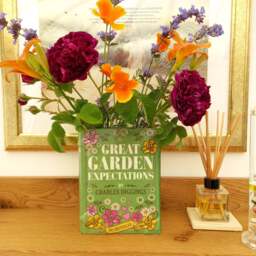 "Ceramic Book Vase "" Great Garden Expectations""" - thumbnail 2