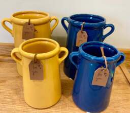 Blue Handle Urn Vase - Two Sizes - thumbnail 3