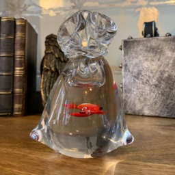 Goldfish in Glass Bag Paperweight – Hand-Blown Glass Decorative Ornament