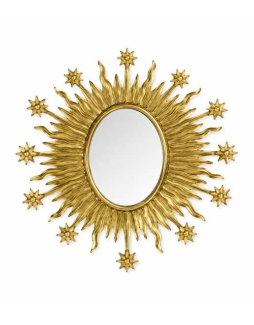 "Gold Ex-Voto ""Celeste"" Sun Metal Wall Mirror - 51cm x 51cm"