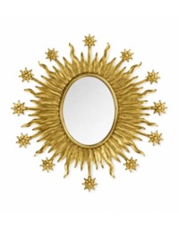 "Gold Ex-Voto ""Celeste"" Sun Metal Wall Mirror - 51cm x 51cm"