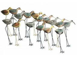 Wading Birds Metal Wall Art - Gold -Large - DS