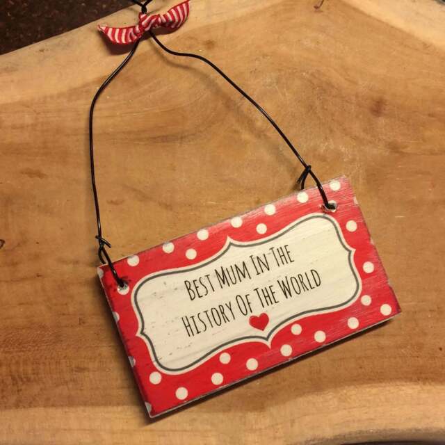Handmade Hanging Plaque - BEST MUM