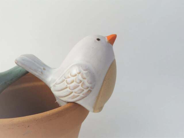 Bird Pot Planter Pair - Plant Pot Decorations - image 1