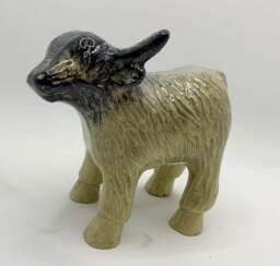 Highland Cow Figure Brushed Silver - AluminArk Collection - 3 Sizes - thumbnail 2