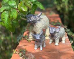Highland Cow Figure Brushed Silver - AluminArk Collection - 3 Sizes - thumbnail 5