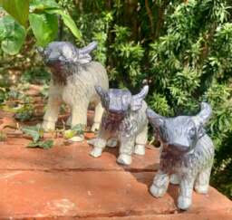 Highland Cow Figure Brushed Silver - AluminArk Collection - 3 Sizes - thumbnail 6
