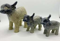 Highland Cow Figure Brushed Silver - AluminArk Collection - 3 Sizes - thumbnail 1