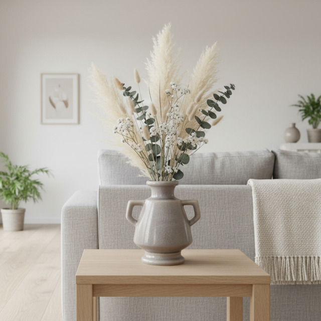 Rosia Decorative Urn Vase Beige - image 1