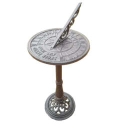 Traditional Cast Iron Garden Sundial – Rustic Outdoor Garden Ornament - DS - thumbnail 2