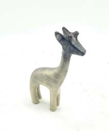 Brushed Silver Giraffe Medium - AluminArk Collection - thumbnail 1