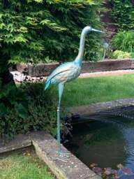 Bronze with Blue Metal Crane - Two Styles - thumbnail 5