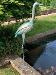Bronze with Blue Metal Crane - Two Styles - thumbnail 6
