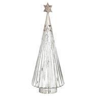 The Noel Collection Silver Star Topped Glass Decorative Tree - Two sizes available