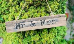 Mr & Mrs Rustic Wooden Message Plaque - thumbnail 1