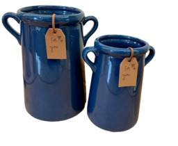 Blue Handle Urn Vase - Two Sizes - Small - thumbnail 1