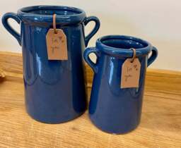 Blue Handle Urn Vase - Two Sizes - Small - thumbnail 2