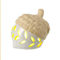 Two Tone Ceramic LED Acorn