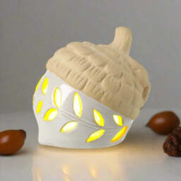 Two Tone Ceramic LED Acorn - thumbnail 2