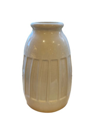 White Ceramic Stripe Vase - 24.5cm - thumbnail 5