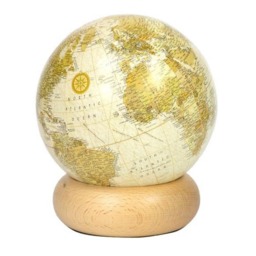 Marco Polo Mini Globe – Vintage Style Decorative Desk Globe with Wooden Base