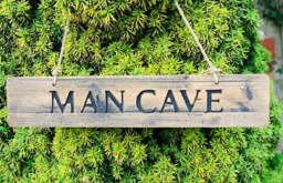 Man Cave Rustic Wooden Message Plaque - thumbnail 1