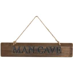 Man Cave Rustic Wooden Message Plaque - thumbnail 2