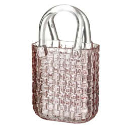 Pink Glass Weaved Bag with Handles - thumbnail 1