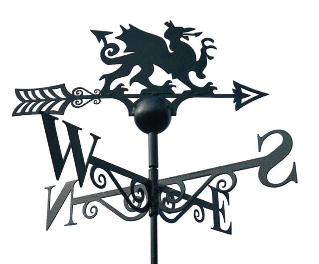 Welsh Dragon Weathervane - UK Made Solid Steel - image 1
