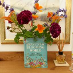 "Ceramic Book Vase "" Brave New Blooming World""" - thumbnail 2