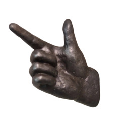 Pointed Finger Coat Hook - Quirky Hand Shaped Decorative Wall Hook for Keys & Bags