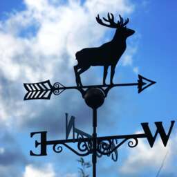 Stag Weathervane - UK Made Solid Steel - thumbnail 2