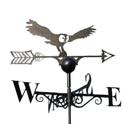 Owl Weathervane - UK Made Solid Steel - image 1
