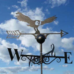 Owl Weathervane - UK Made Solid Steel - thumbnail 2