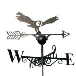 Owl Weathervane - UK Made Solid Steel