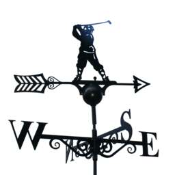 Golfer Weathervane - UK Made Solid Steel - thumbnail 1