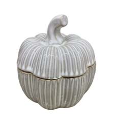 Ceramic Pumpkin Pot with Lid - thumbnail 1