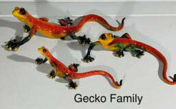 Red Gecko Family Wall Decor - thumbnail 2