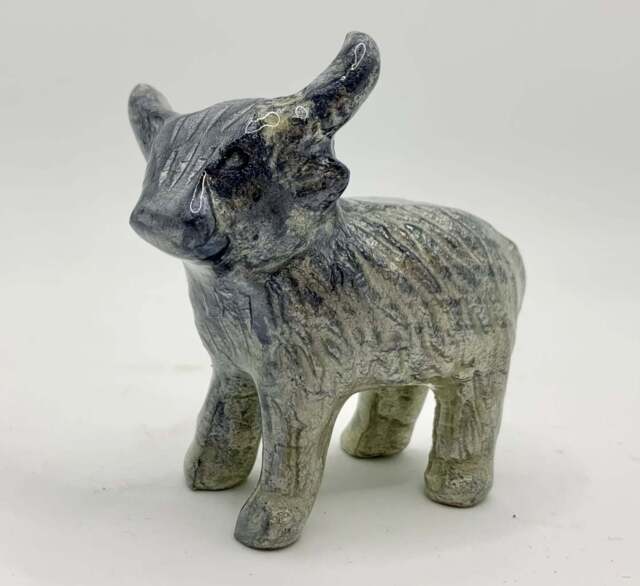 Highland Cow Figure Brushed Silver - AluminArk Collection - 3 Sizes - Medium