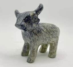 Highland Cow Figure Brushed Silver - AluminArk Collection - 3 Sizes - Medium
