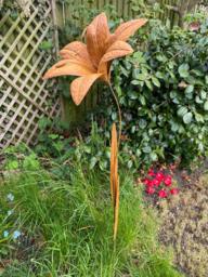 Lily metal garden flower 125cm - thumbnail 4