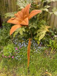 Lily metal garden flower 125cm - thumbnail 3