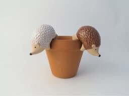 Hedgehog Pot Planter Pair - thumbnail 1