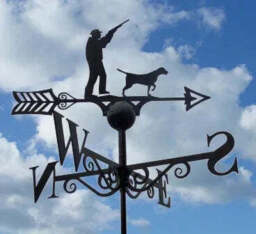 Shooting Weathervane - UK Made Solid Steel - thumbnail 2