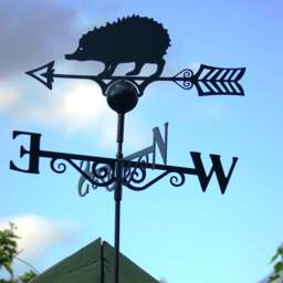 Hedgehog Weathervane - UK Made Solid Steel - thumbnail 2