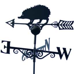Hedgehog Weathervane - UK Made Solid Steel