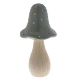 Ceramic Mushroom Glow Lamp Large Grey - thumbnail 1
