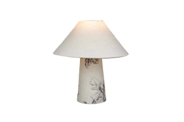 Oak Black - Fabric Lamp - With Cone Shade - 31cm - image 1