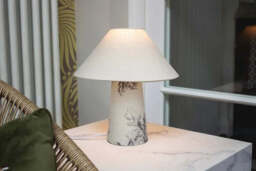 Oak Black - Fabric Lamp - With Cone Shade - 31cm - thumbnail 2